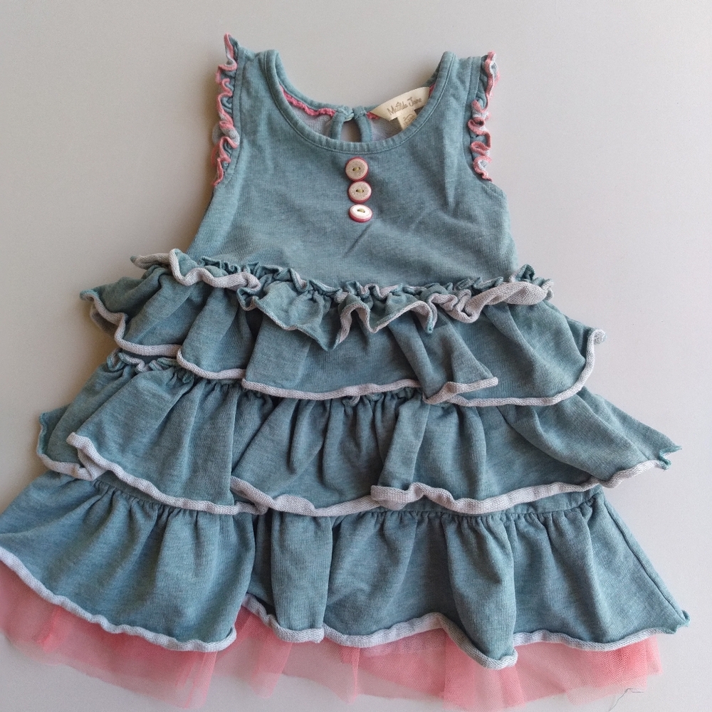 Matilda Jane toddler girls size 18-24 months turquoise and pink tulle dr…
